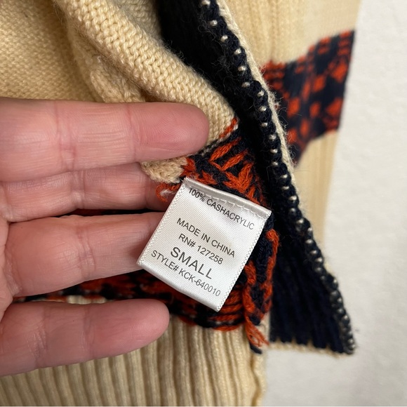 Francesca's Collection Striped Aztec Southwestern Cardigan Sweater Womens Sz S - Picture 10 of 11